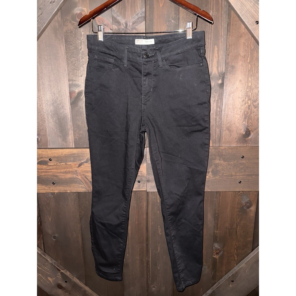 Signature Levi Strauss Jeans Women's 10 Short Black Mid-Rise Skinny 30x28